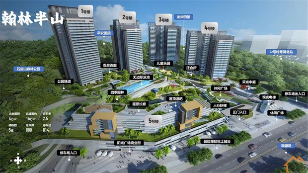 龙华豪宅统建楼《翰林半山》800户花园小区，自带游泳池，健身房(图2)